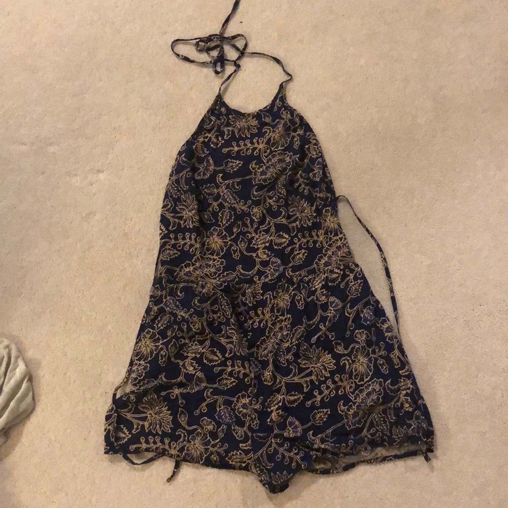 Urban blue flowery romper